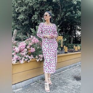 Zara printed floral dress